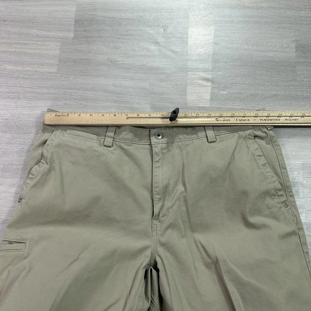 Duluth Trading Co Pants Mens 38x32 Beige Flex Ballroom Khakis Relaxed Fit